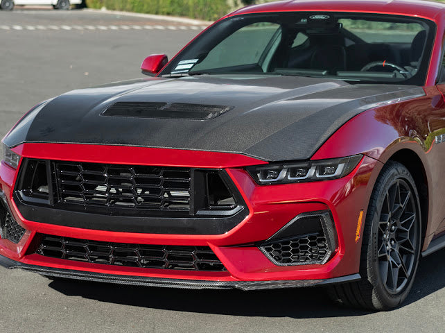 2024+ FORD MUSTANG S650 | CARBON FIBER FRONT GRILLE INSERT REPLACEMENT UPPER & LOWER